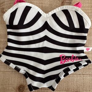Build-a-Bear Barbie Zebra Stripe One Piece Swimsuit